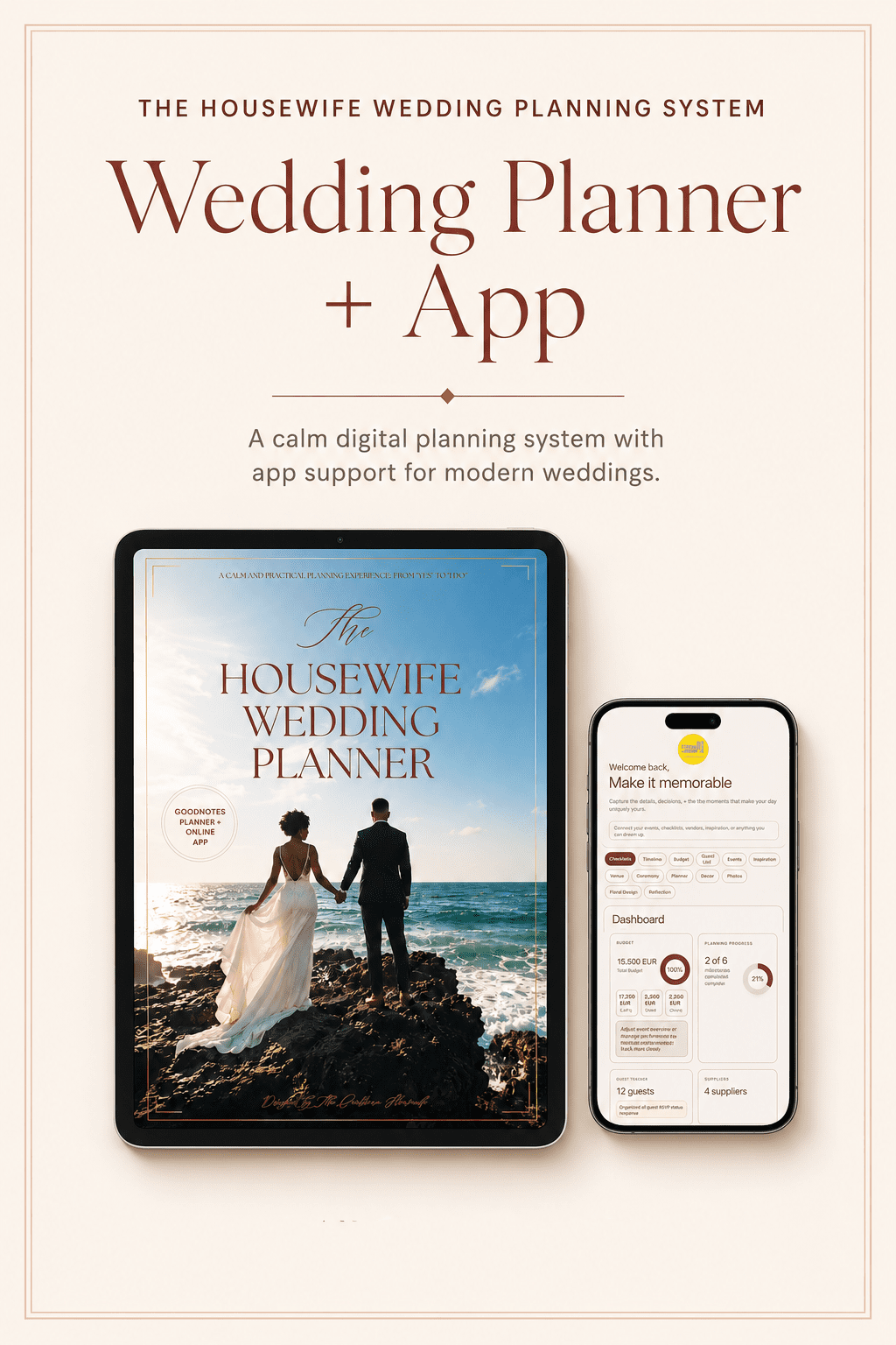 The Housewife Wedding Planner - Ocean Cover and App